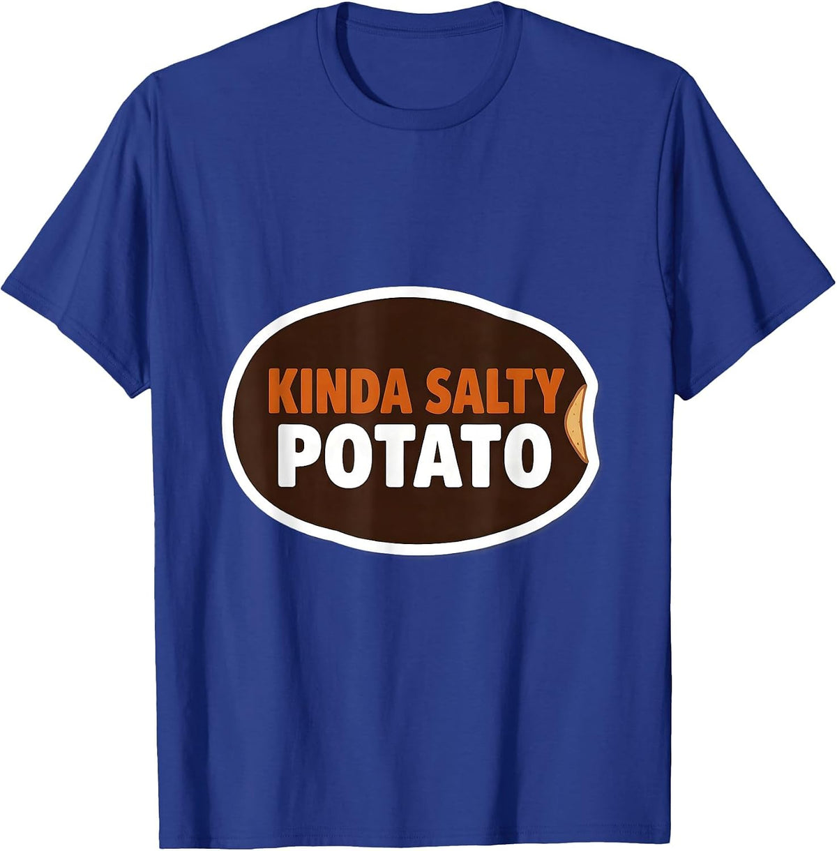 Men's Kinda Salty Potato Funny Grouchy Potato Couple Thanksgiving T-Shirt - Royal Blue