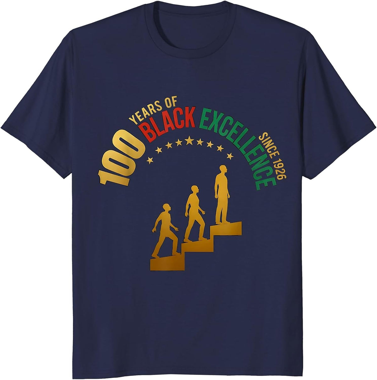 100 Years Of Black Excellence Since 1926 Centennial T-Shirt - Navy Blue