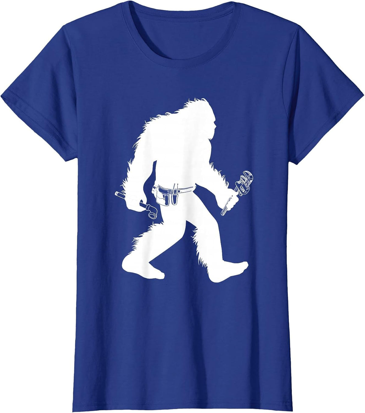 Bigfoot Pipefitter Cryptid Welder Sasquatch Steamfitter T-Shirt - Royal Blue