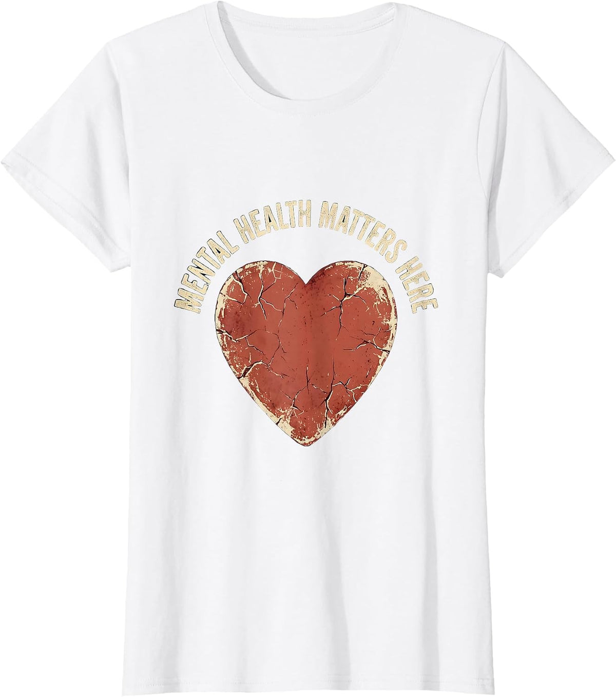Mental Health Matters Here School Counselor Design T-Shirt - White