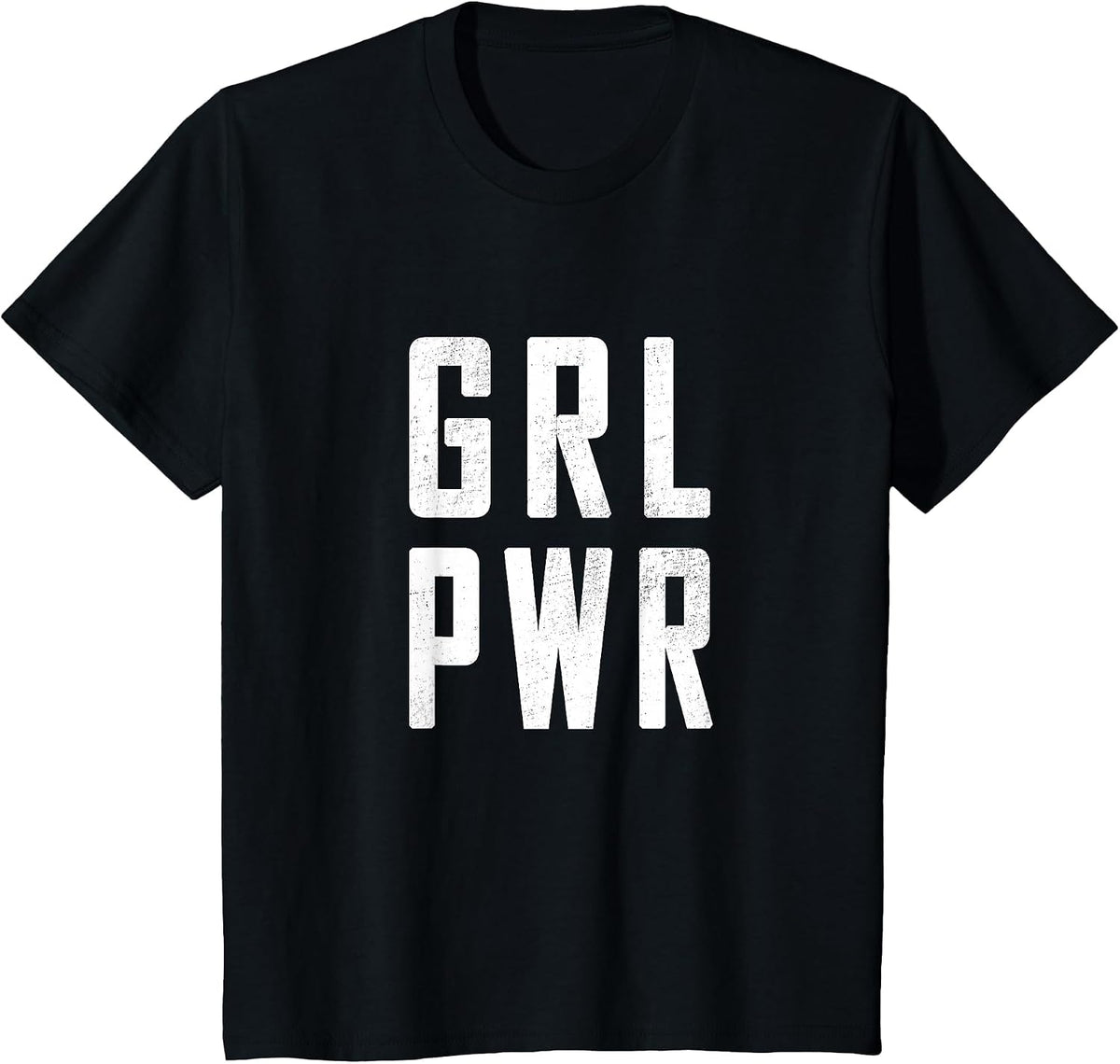 GRL PWR (Girl Power) Cute Slogan T Shirt for Strong Women T-Shirt - Black