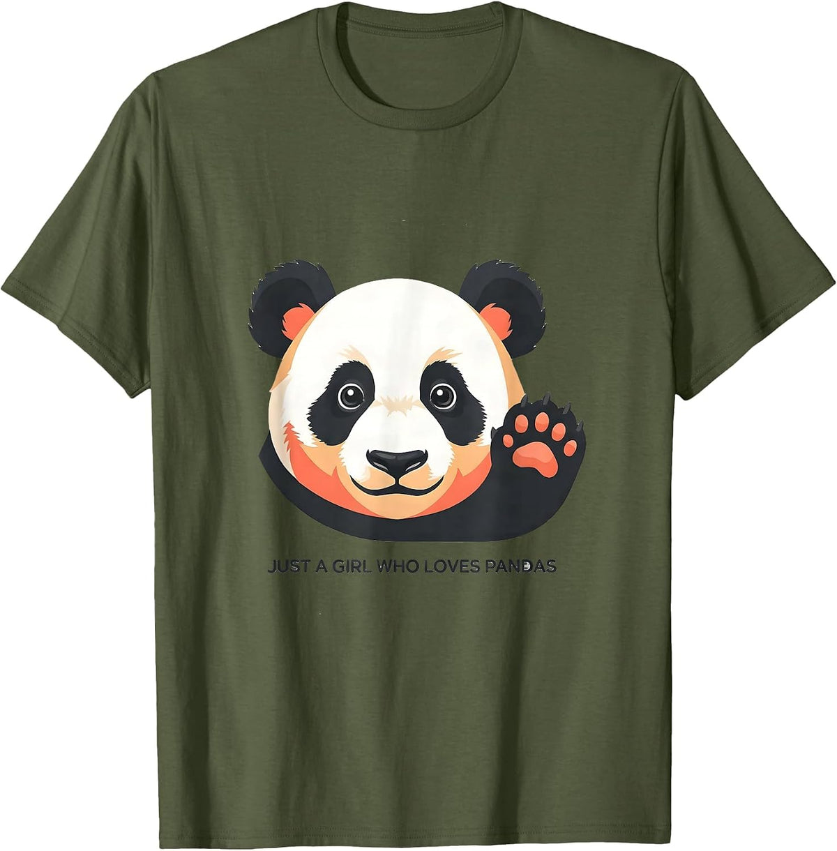 Men's Just A Girl Who Loves Pandas Cute Panda Cub Bear Lover Gift T-Shirt - Olive Green