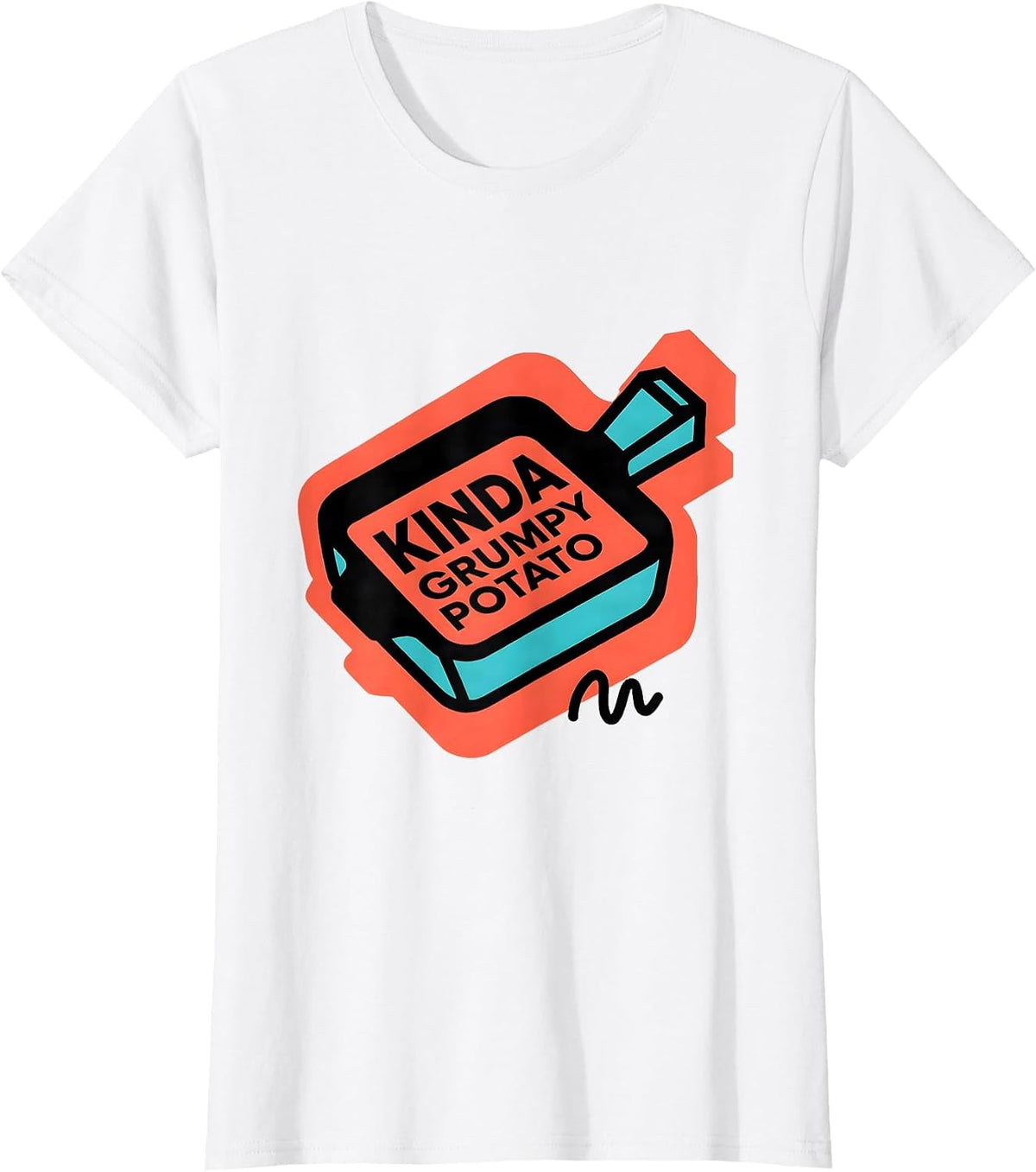 Kinda Grumpy Potato Funny Couple Sweet Potato Humor T-Shirt - White