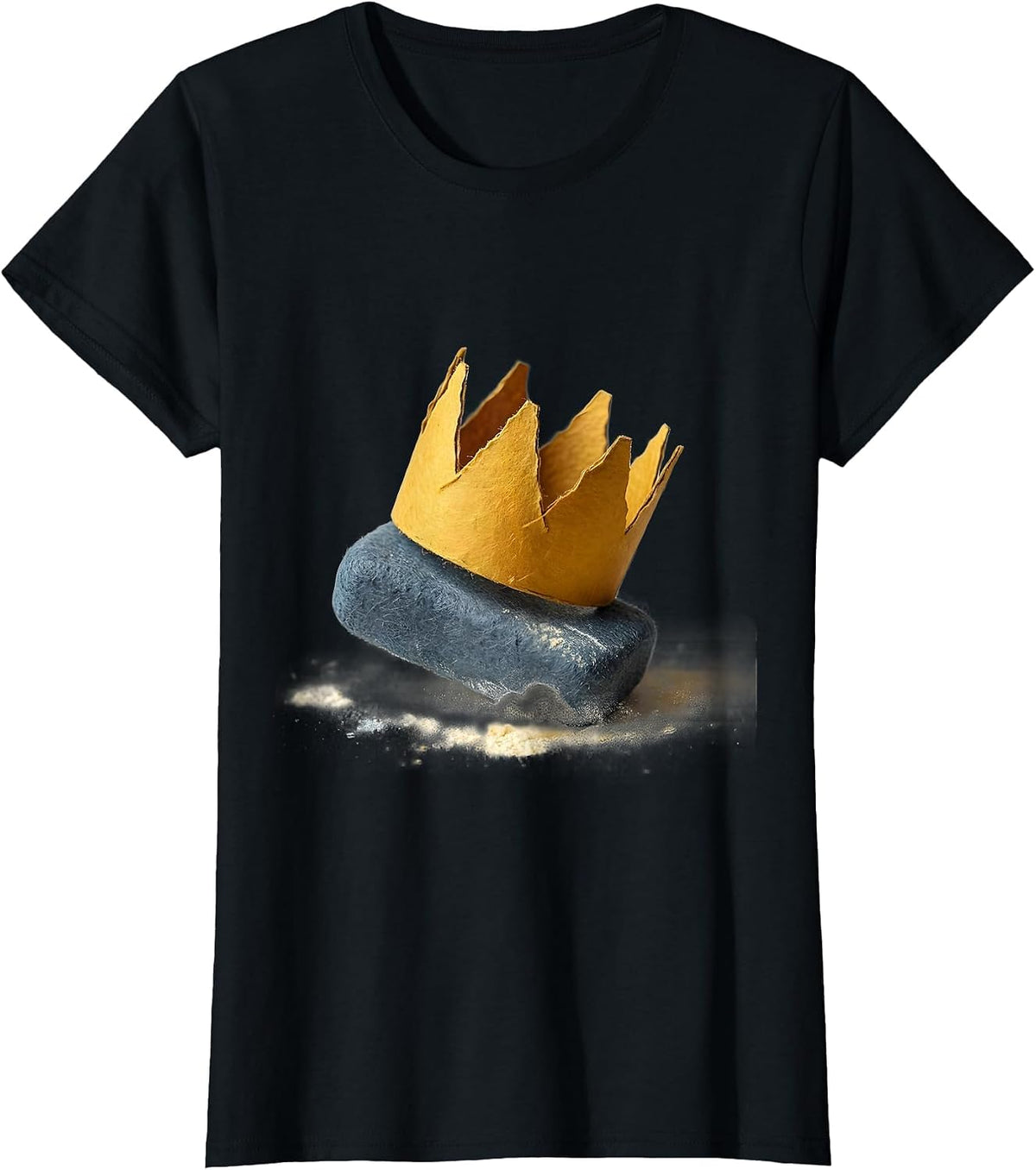 Kindergarten Teacher Paper Crown Chalkboard Eraser T-Shirt - Black