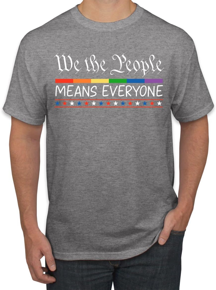 We The People Means Everyone Rainbow Lesbian Gay Bi Trans Pride LGBT Pride Men's T-Shirt - Heather Grey