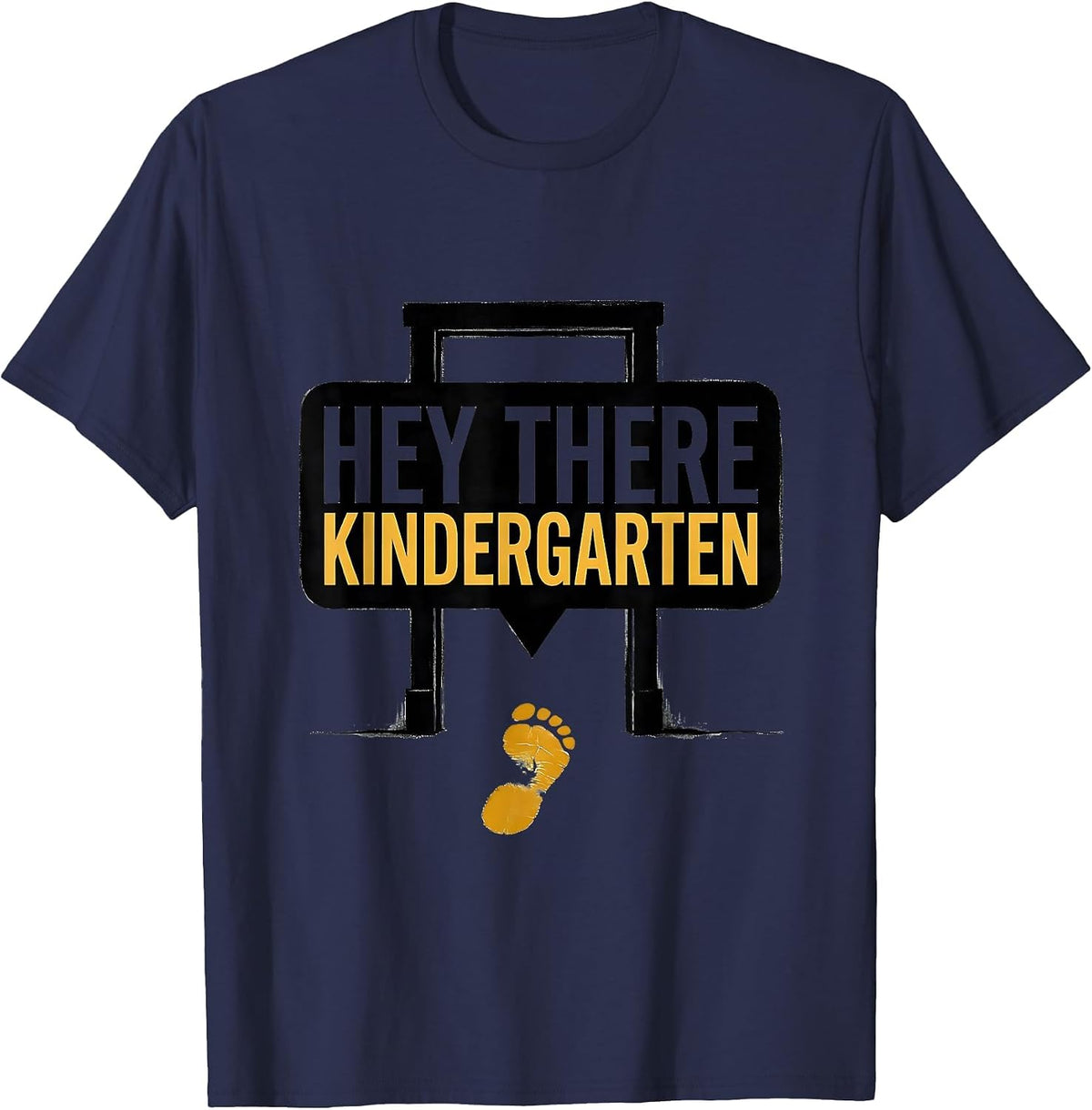 Hey There, Kindergarten Funny Teacher Crew Back To School T-Shirt - Navy Blue