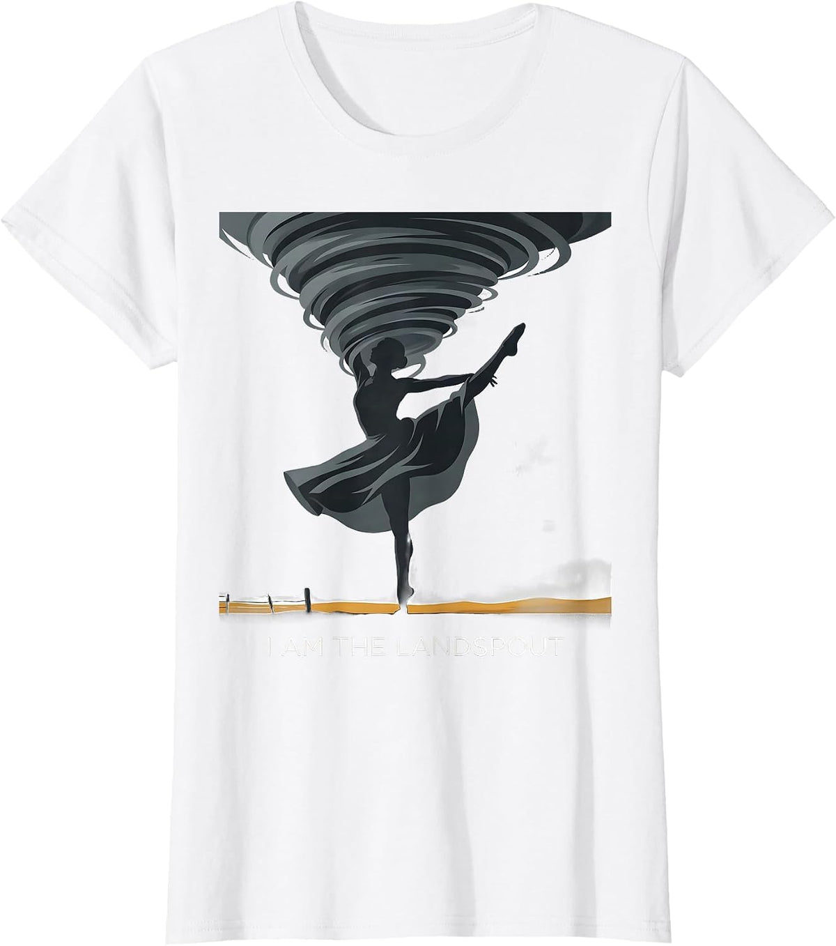 I Am The Landspout Editorial Conceptual Storm Chaser T-Shirt - White