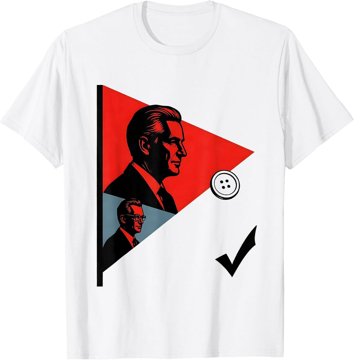 Men's Campaign Pennant Retro Political Nostalgia JFK Souvenir T-Shirt - White