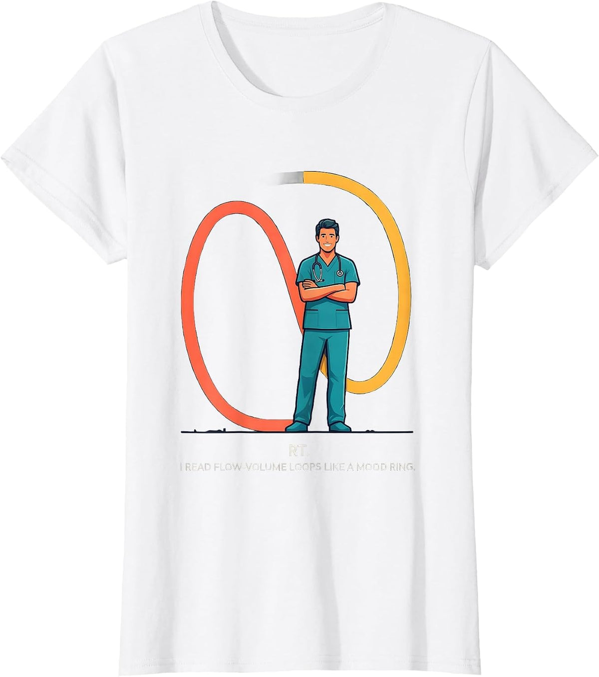 Women's RT. I Read Flow-Volume Loops Like a Mood Ring Respiratory T-Shirt - White