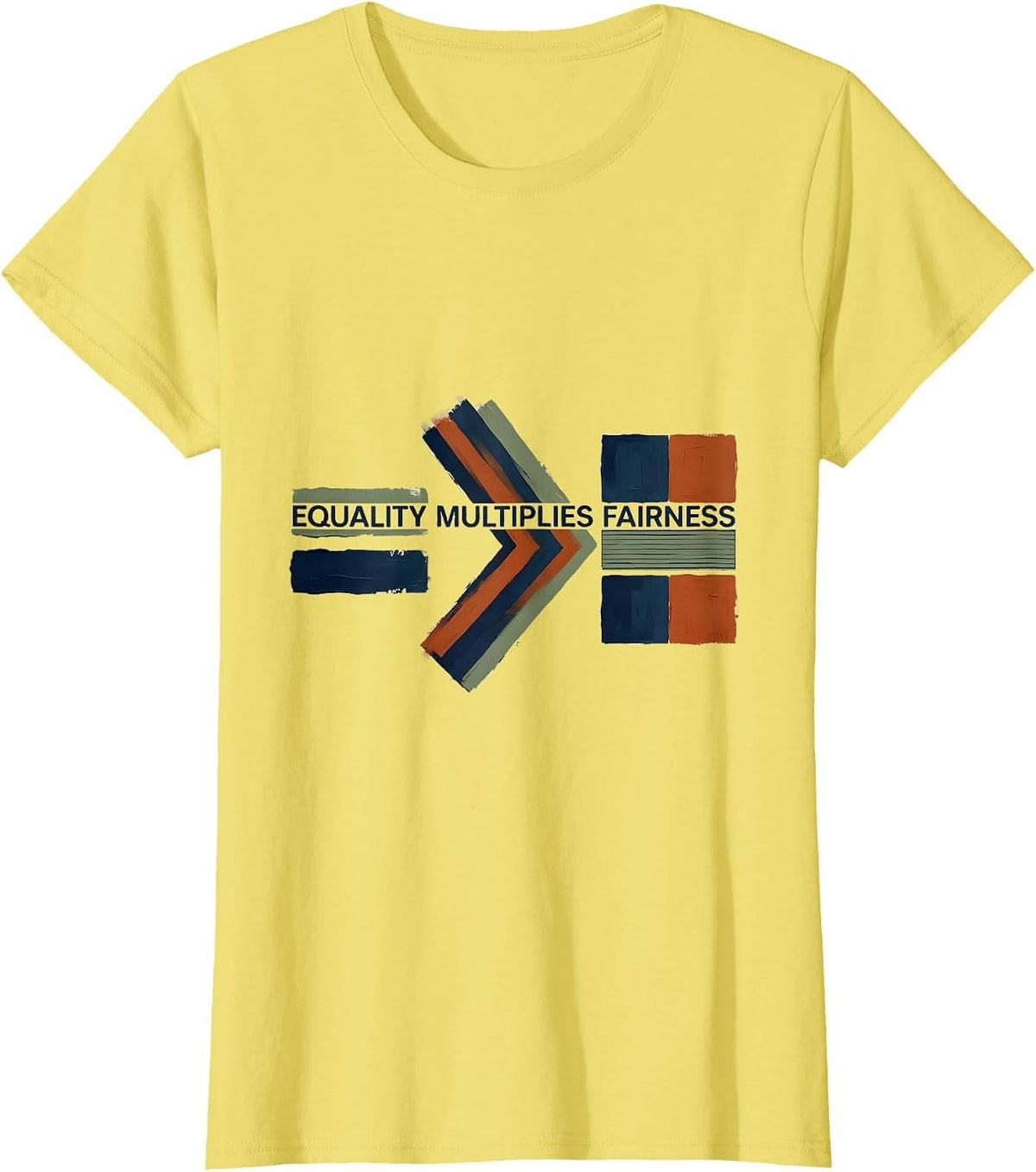 Equality Multiplies Fairness Antiracism Math Symbol T-Shirt - Lemon Yellow