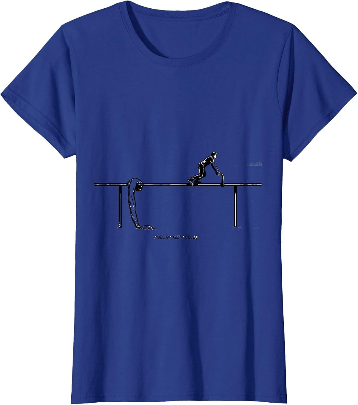 Women's Pull Or Get Pulled Funny Ski Snowboard Dad Gift T-Shirt - Royal Blue