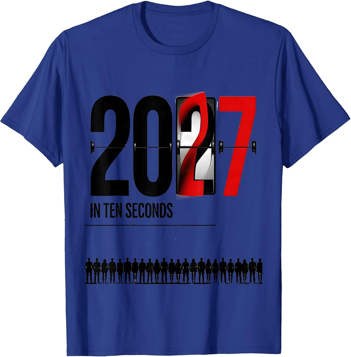 Men's 2027 In Ten Seconds Swiss International New Year Party T-Shirt - Royal Blue