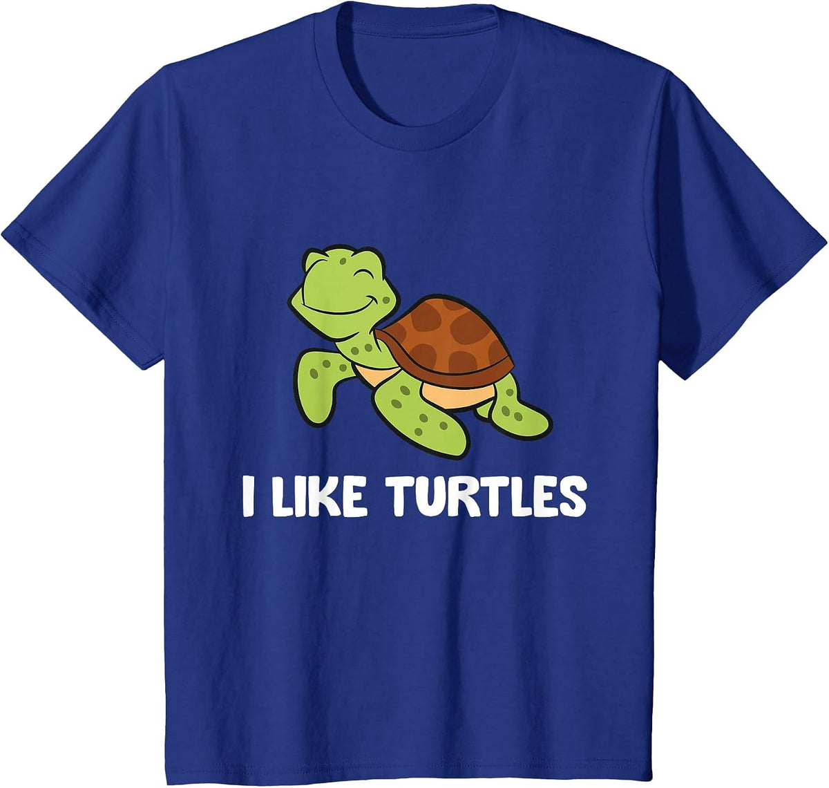 I Like Turtles Reptile Funny Sea Turtle T-Shirt - Royal Blue