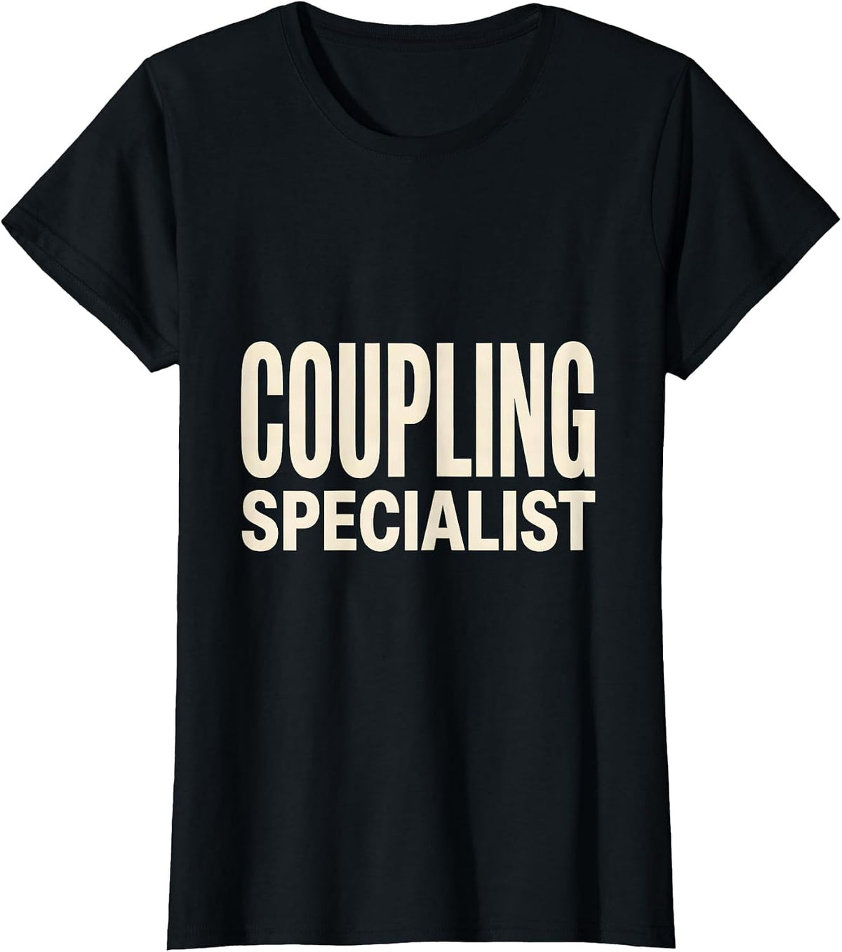 Women's Coupling Specialist Funny Plumber Pipefitter Occupational T-Shirt - Black