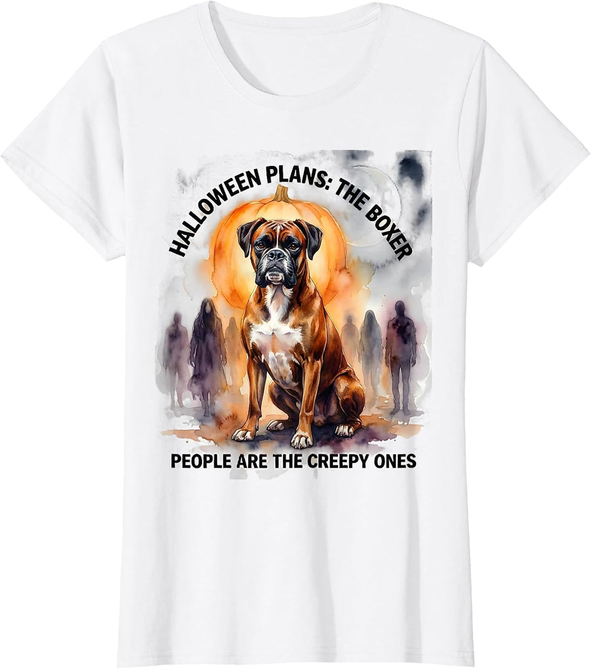 Halloween Plans: The Boxer. People Are The Creepy Ones. T-Shirt - White