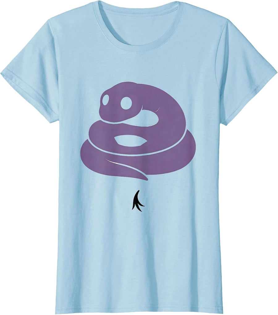 Women's Plush Snake Pastel Goth Kawaii Creepy Cute T-Shirt - Baby Blue