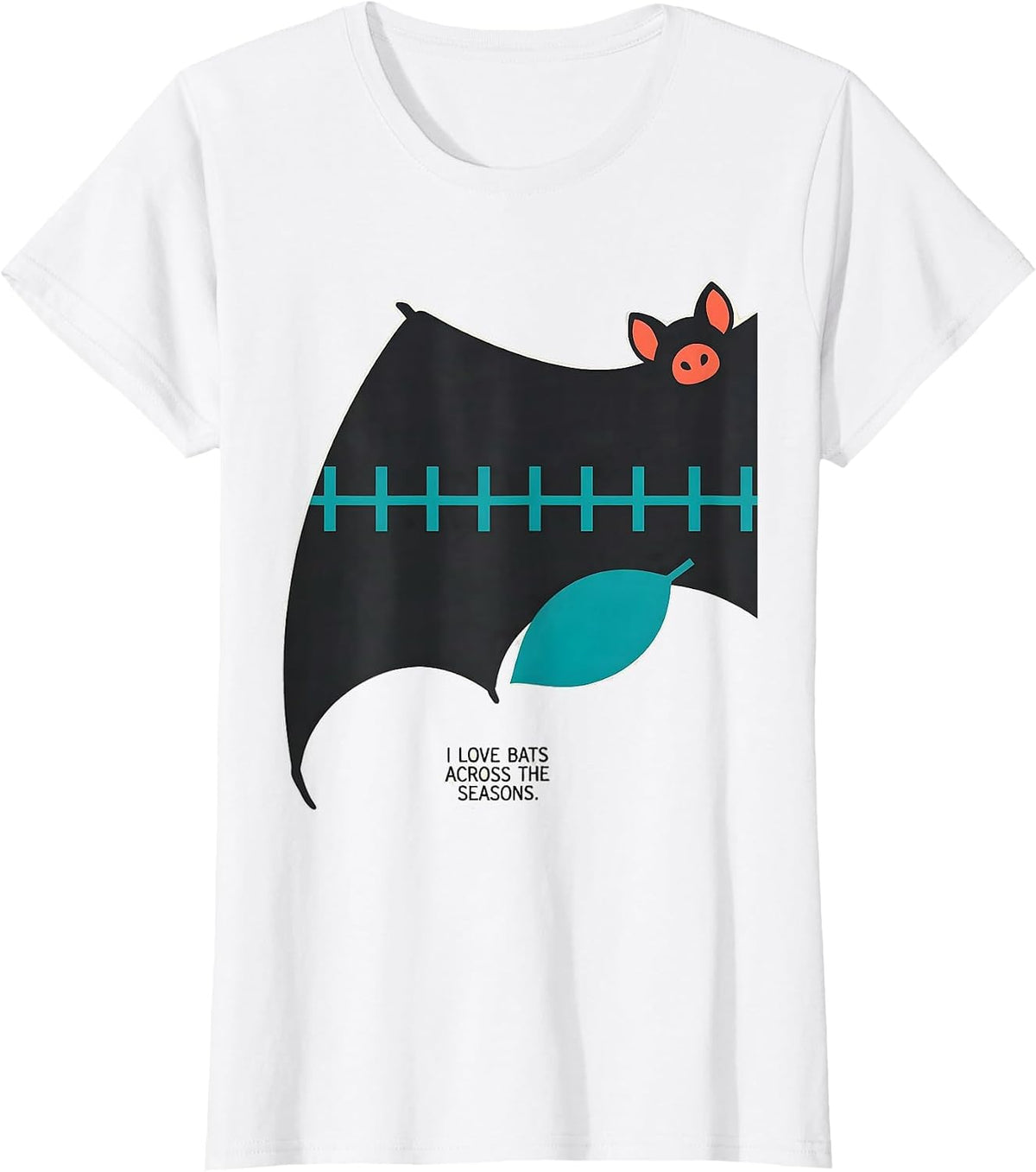 Women's I Love Bats Across The Seasons Vintage Bat Lover Halloween T-Shirt - White