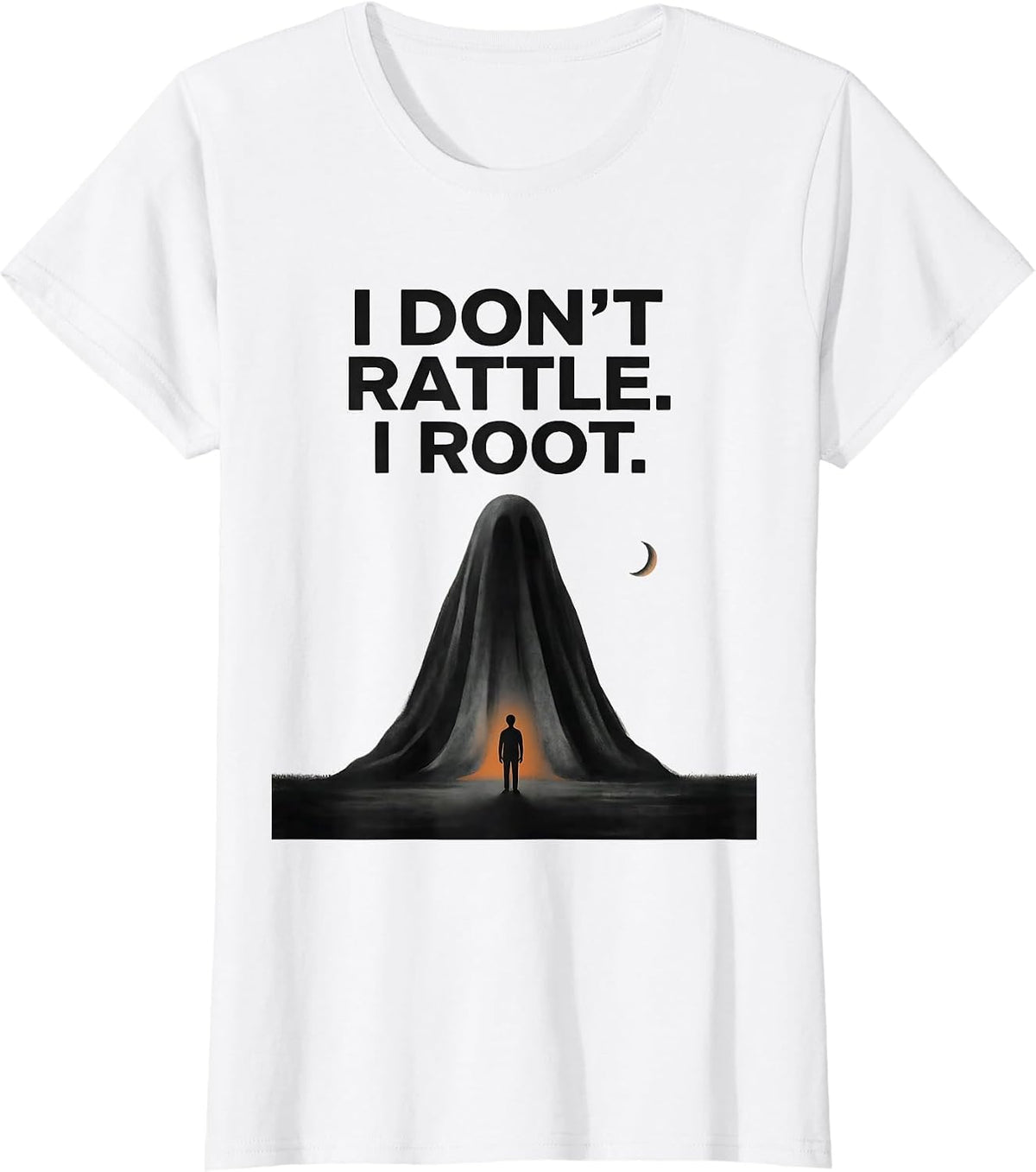 I Don't Rattle I Root Funny Paraprofessional Ghost Halloween T-Shirt - White