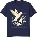 I Look Up When Hummingbirds Arrive Funny Bird Lover T-Shirt - Navy Blue