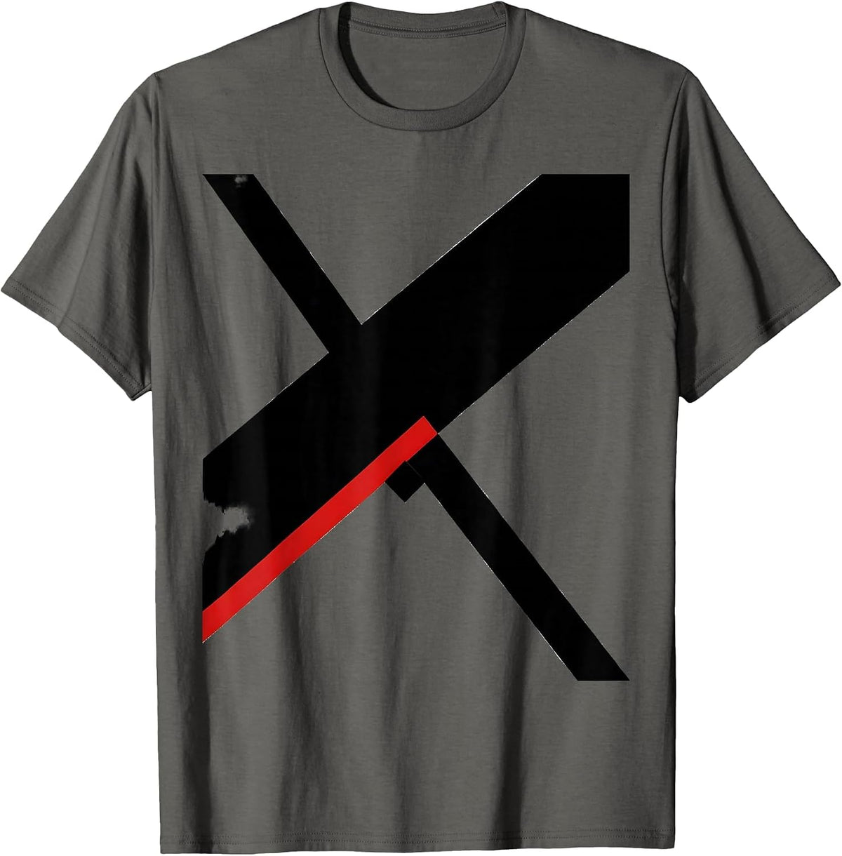 Ski And Snowboard Boundary Stop Humor T-Shirt - Asphalt Grey