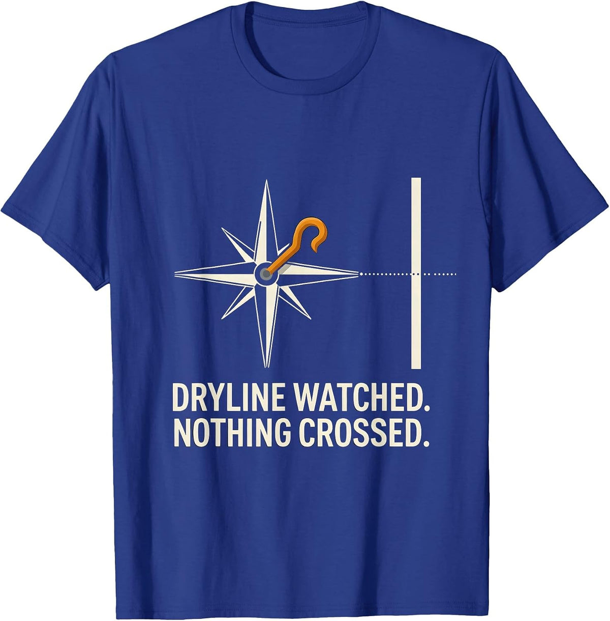Men's Dryline Watched Nothing Crossed Editorial Conceptual Storm T-Shirt - Royal Blue