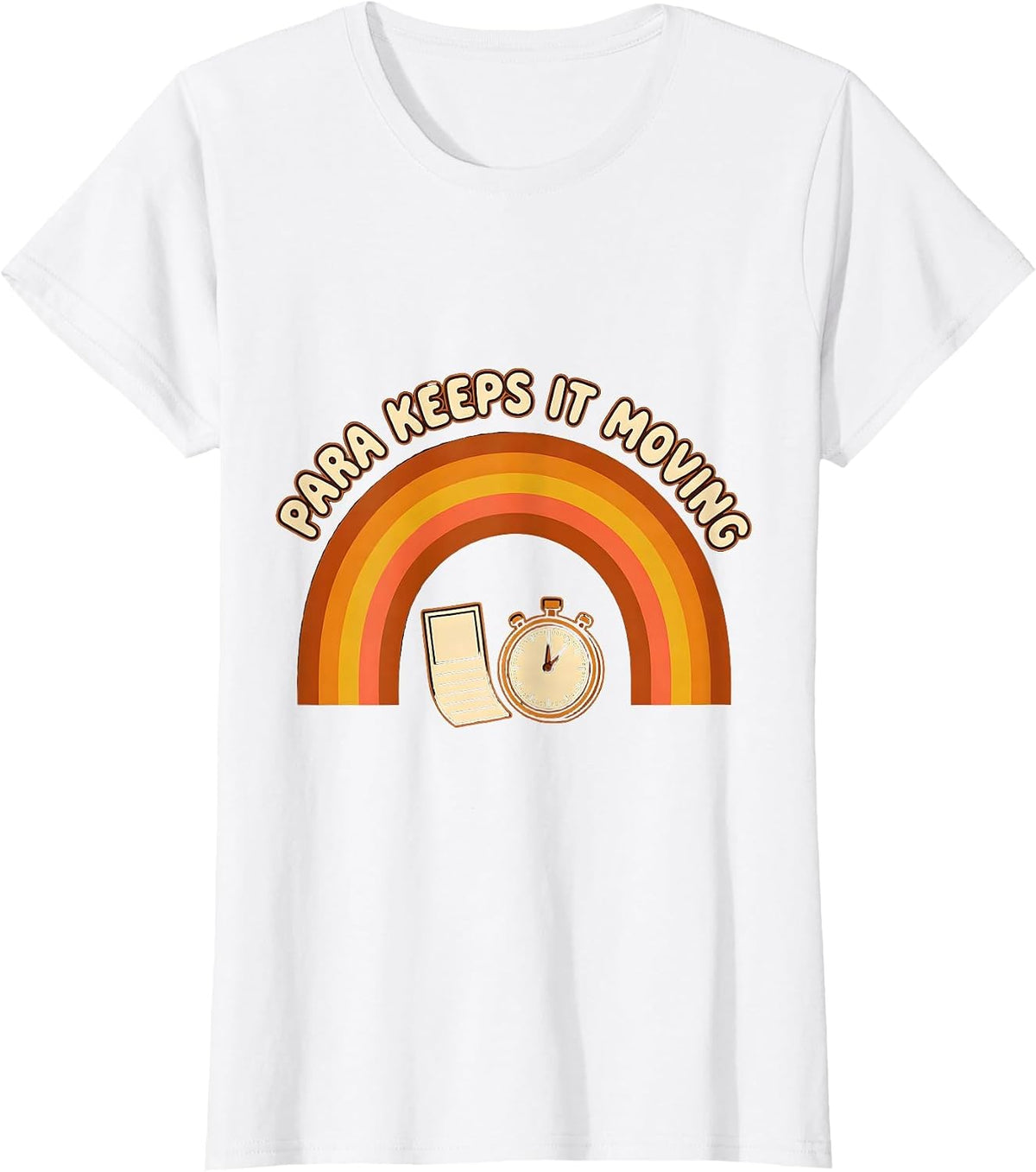 Para Keeps It Moving Retro 70s Paraprofessional Appreciation T-Shirt - White