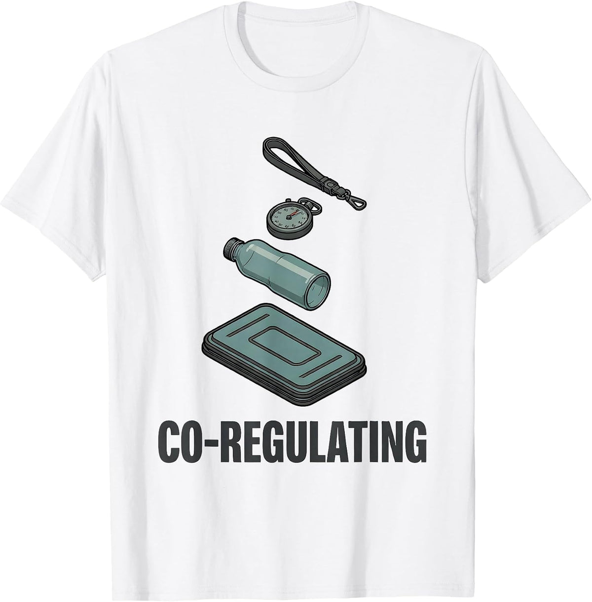 Men's Co-Regulating Mental Health Counselor Therapist Coping T-Shirt - White