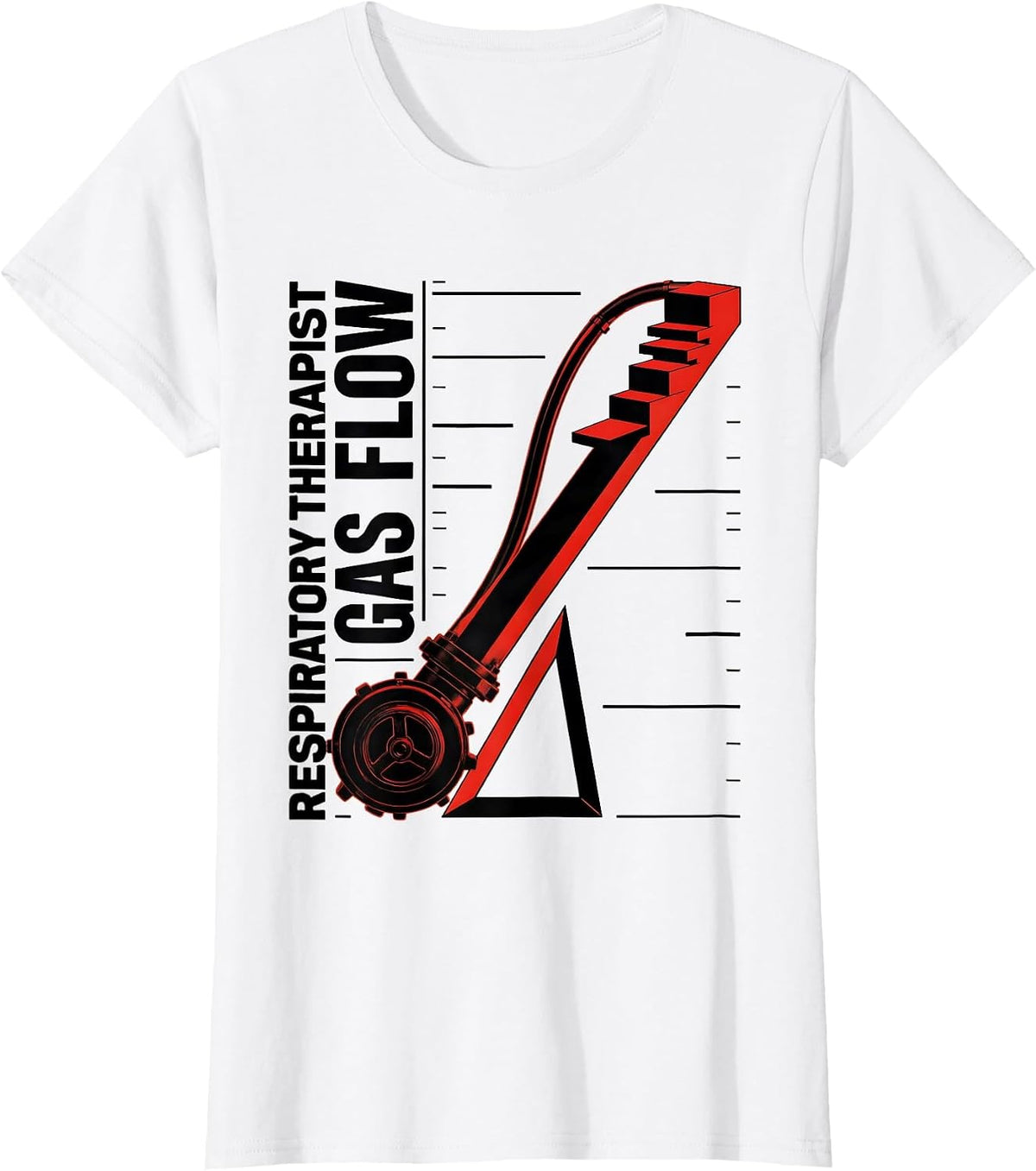 Respiratory Therapist Gas Flow Constructivist Poster Design T-Shirt - White