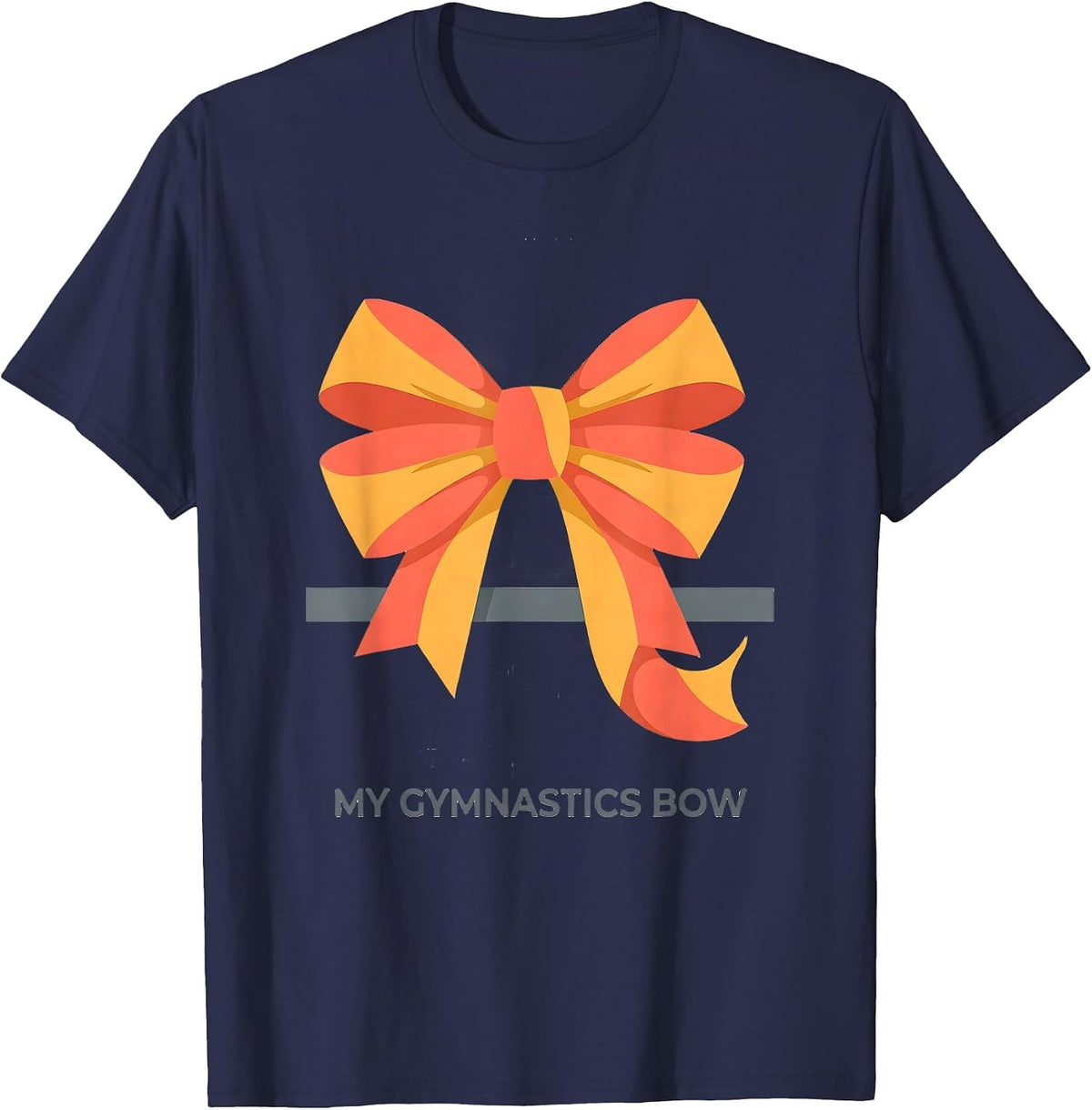 Men's My Gymnastics Bow Cute Coquette Bow Gymnasts Women Girls T-Shirt - Navy Blue