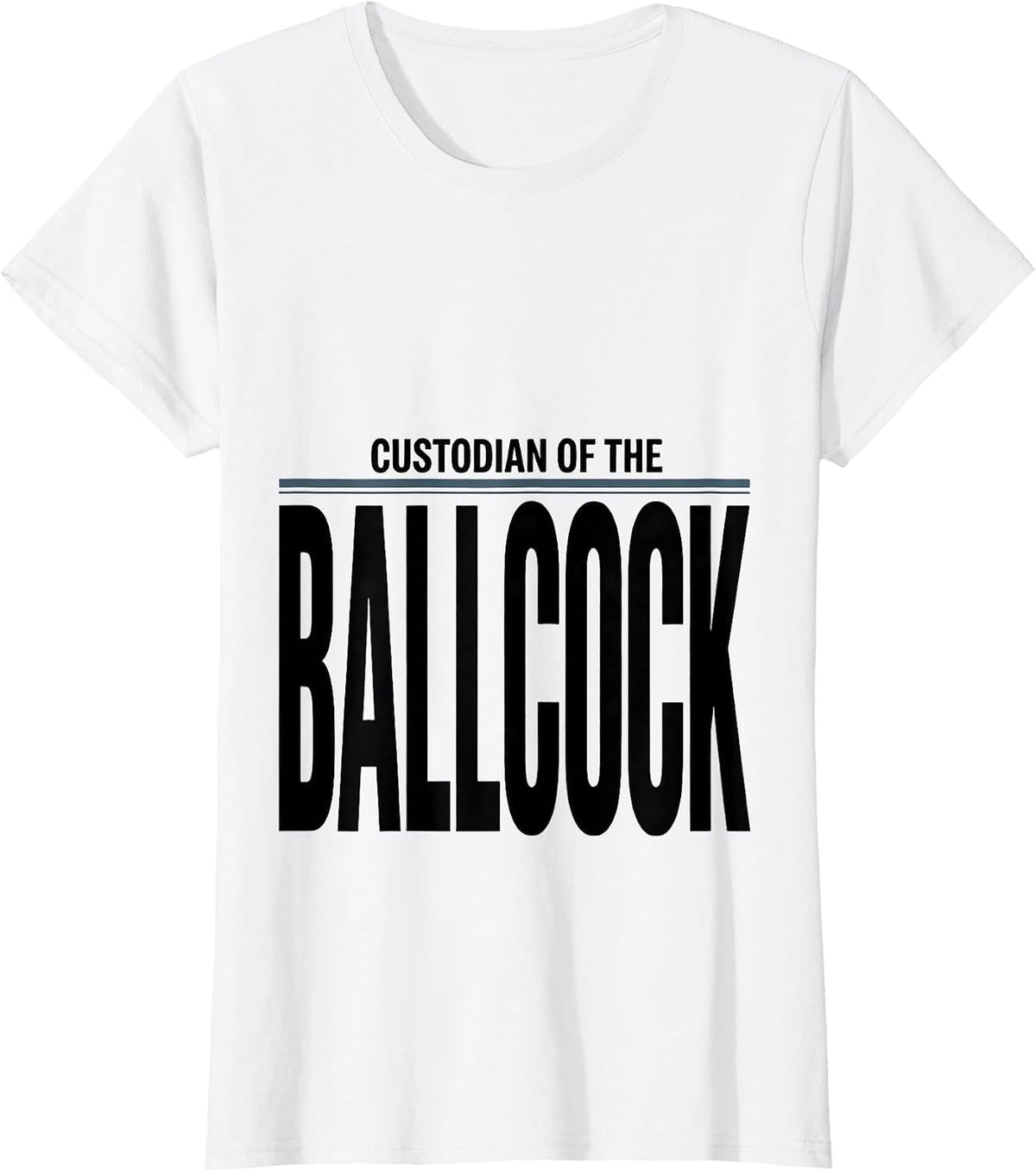 Women's Custodian Of The Ballcock Funny Plumber Pipefitter Gift T-Shirt - White