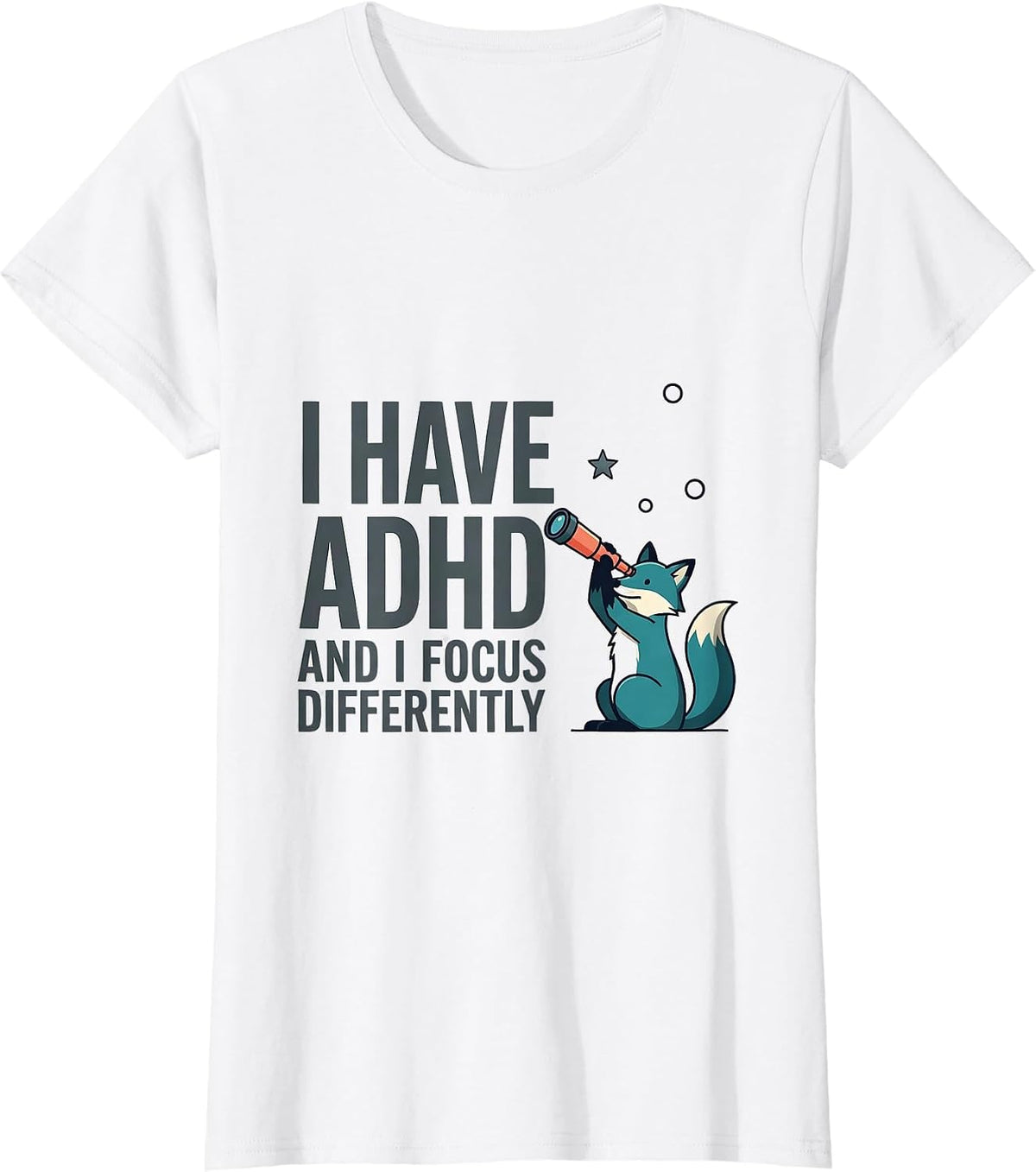 Women's I Have ADHD And I Focus Differently Funny ADHD Awareness T-Shirt - White