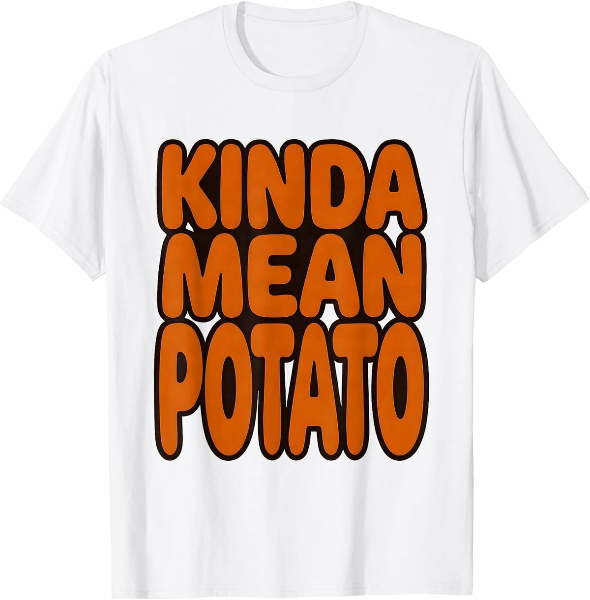 Men's Kinda Mean Potato Funny Sweet Potato Couple Thanksgiving T-Shirt - White