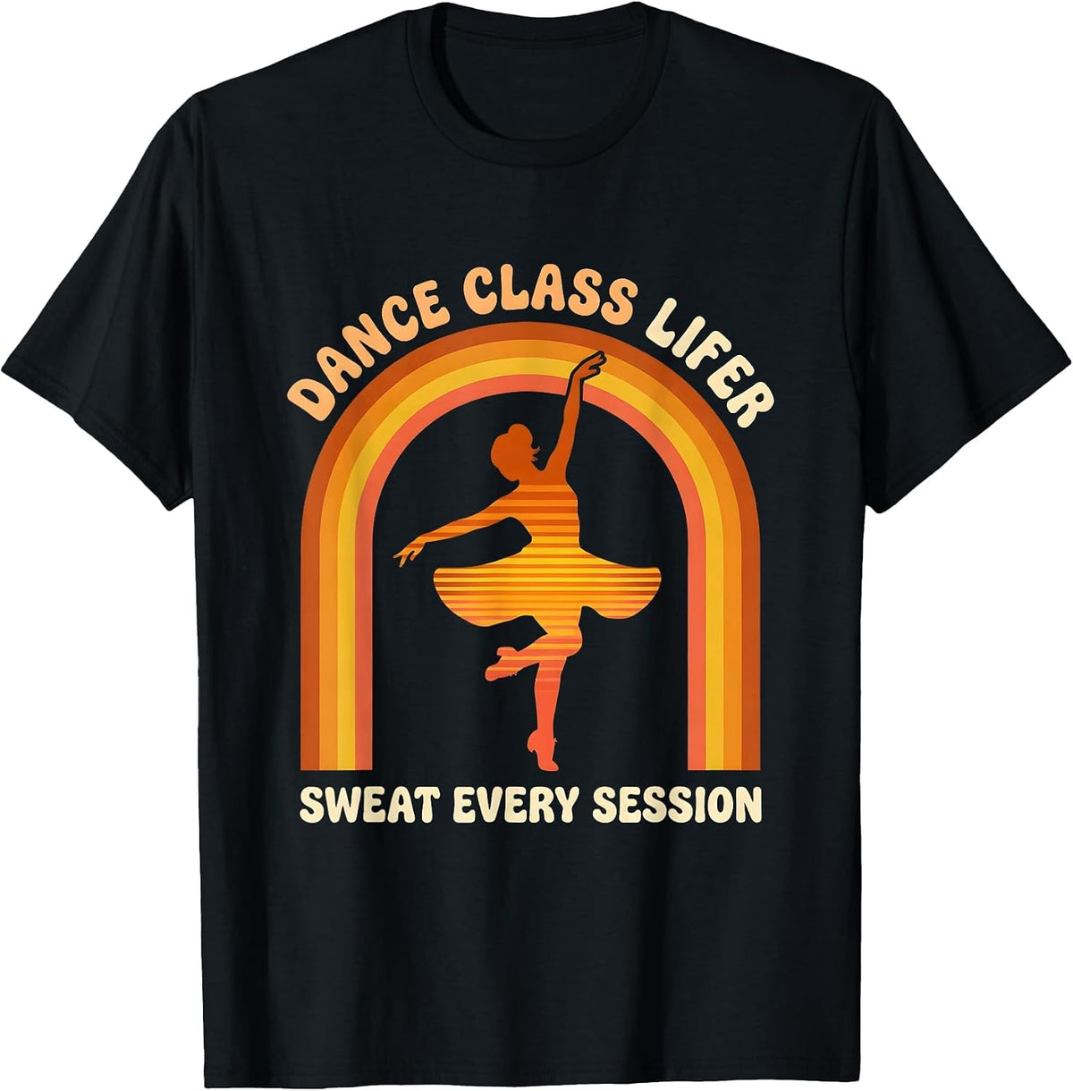 Men's Dance Class Lifer — Sweat Every Session Retro T-Shirt - Black