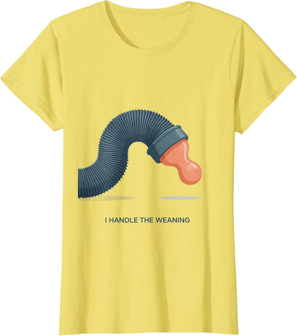 Women's I Handle The Weaning Funny Respiratory Therapist RT Humor T-Shirt - Lemon Yellow