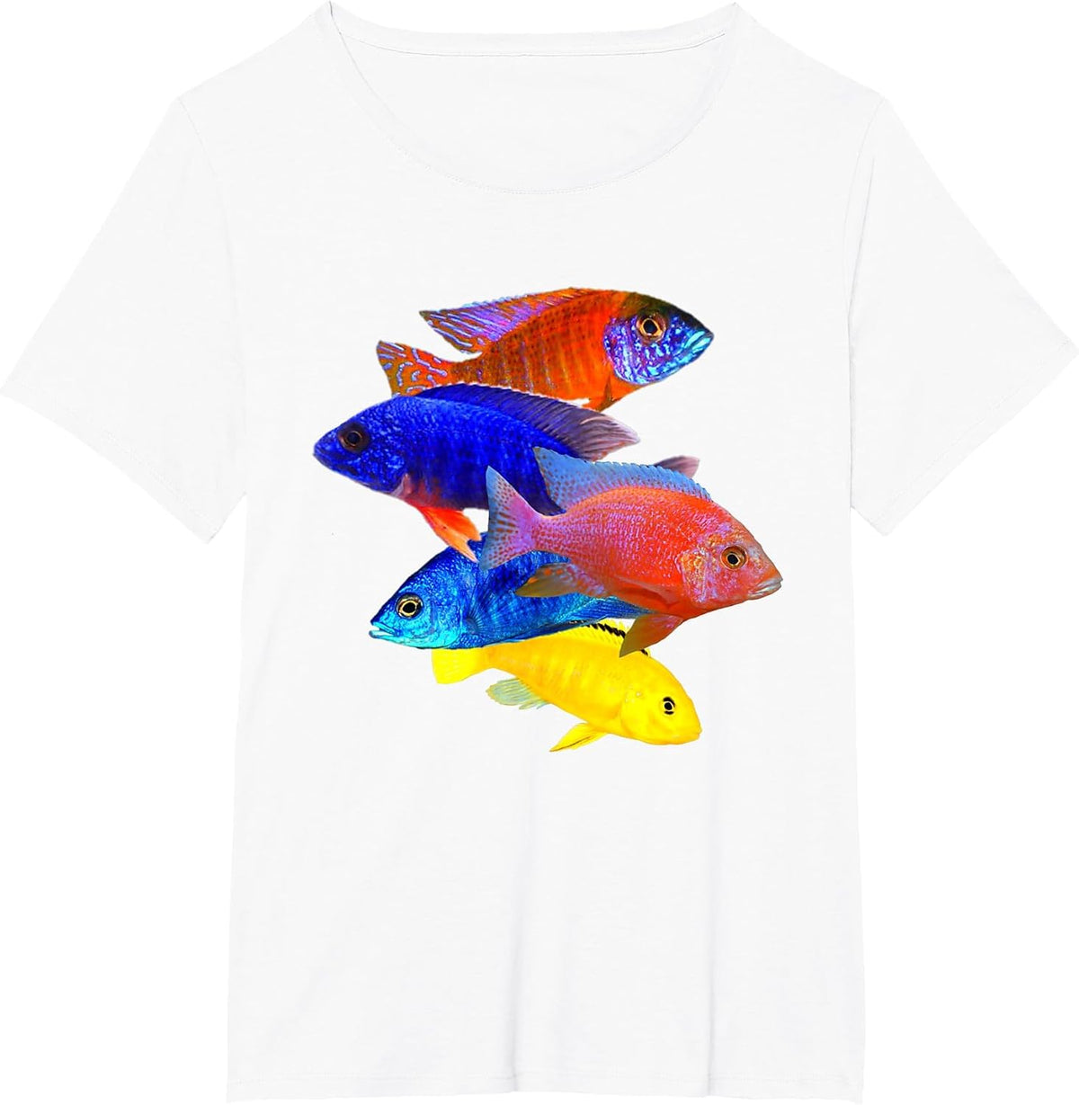 African Cichlids Peacock Cichlid Breeders Keepers Aquarium T-Shirt - White