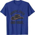 Howdy Hats and Shine Minimalist Cowgirl Western Pride T-Shirt - Royal Blue