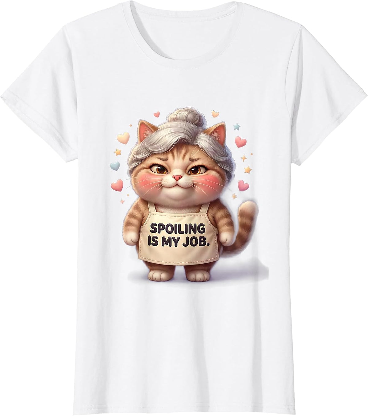 Spoiling Is My Job Grandparent Mimi Design T-Shirt - White