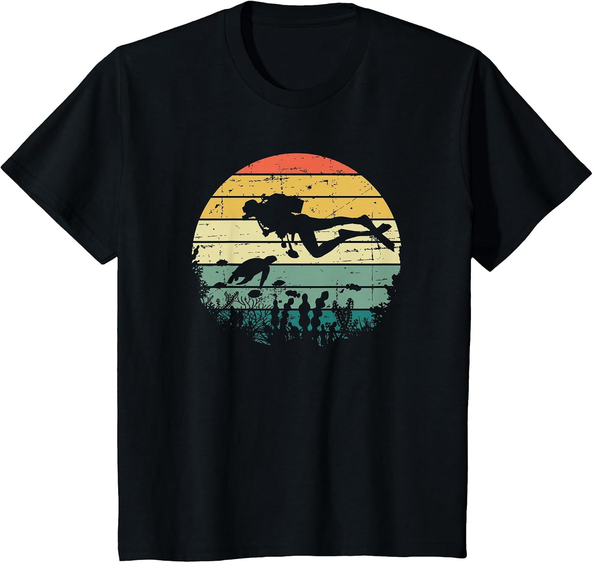 Funny Vintage Scuba Diving Dive Diver T-Shirt - Black