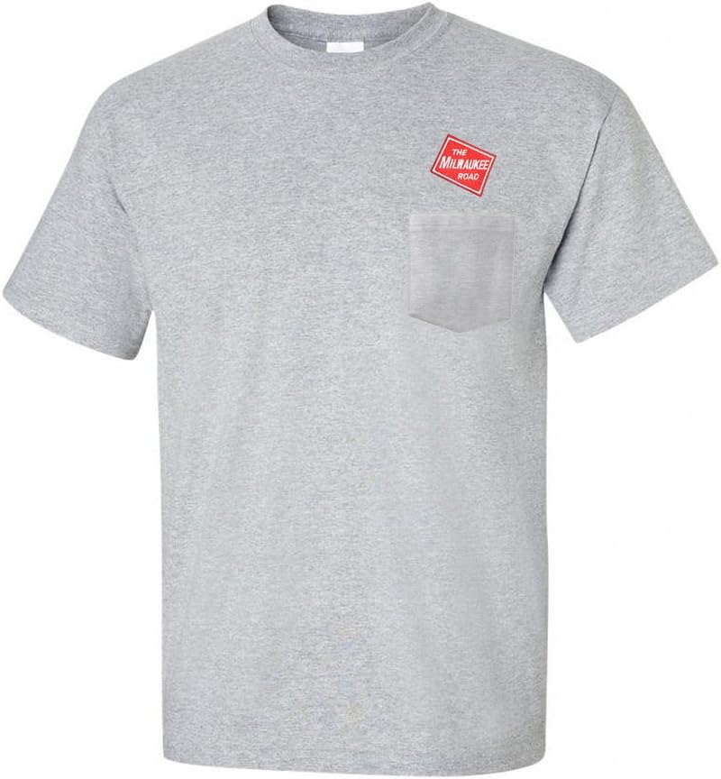 Milwaukee Road Embroidered Pocket Tee [p08] - Sport Gray