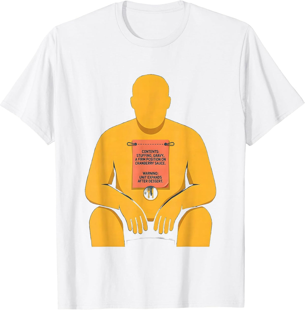 Men's Thanksgiving Nutrition Facts Food Parody Costume T-Shirt - White