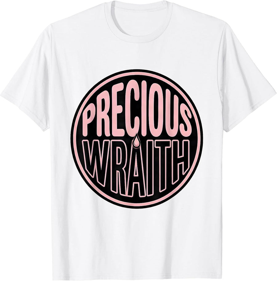 Men's PRECIOUS WRAITH Kawaii Horror Anime Pastel Goth Aesthetic T-Shirt - White