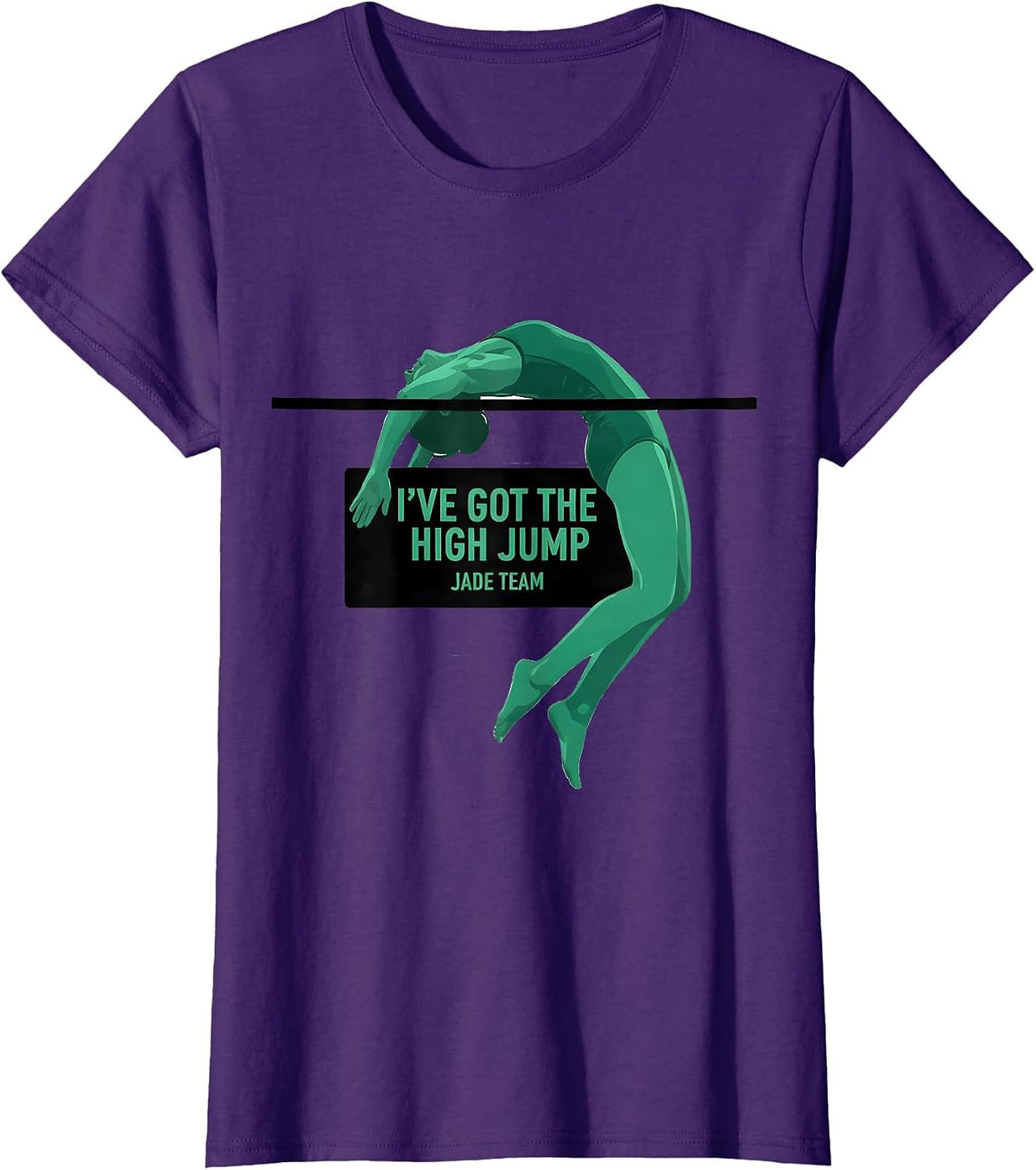 Women's I've Got The High Jump Jade Team Minimalist School Field Day T-Shirt - Purple