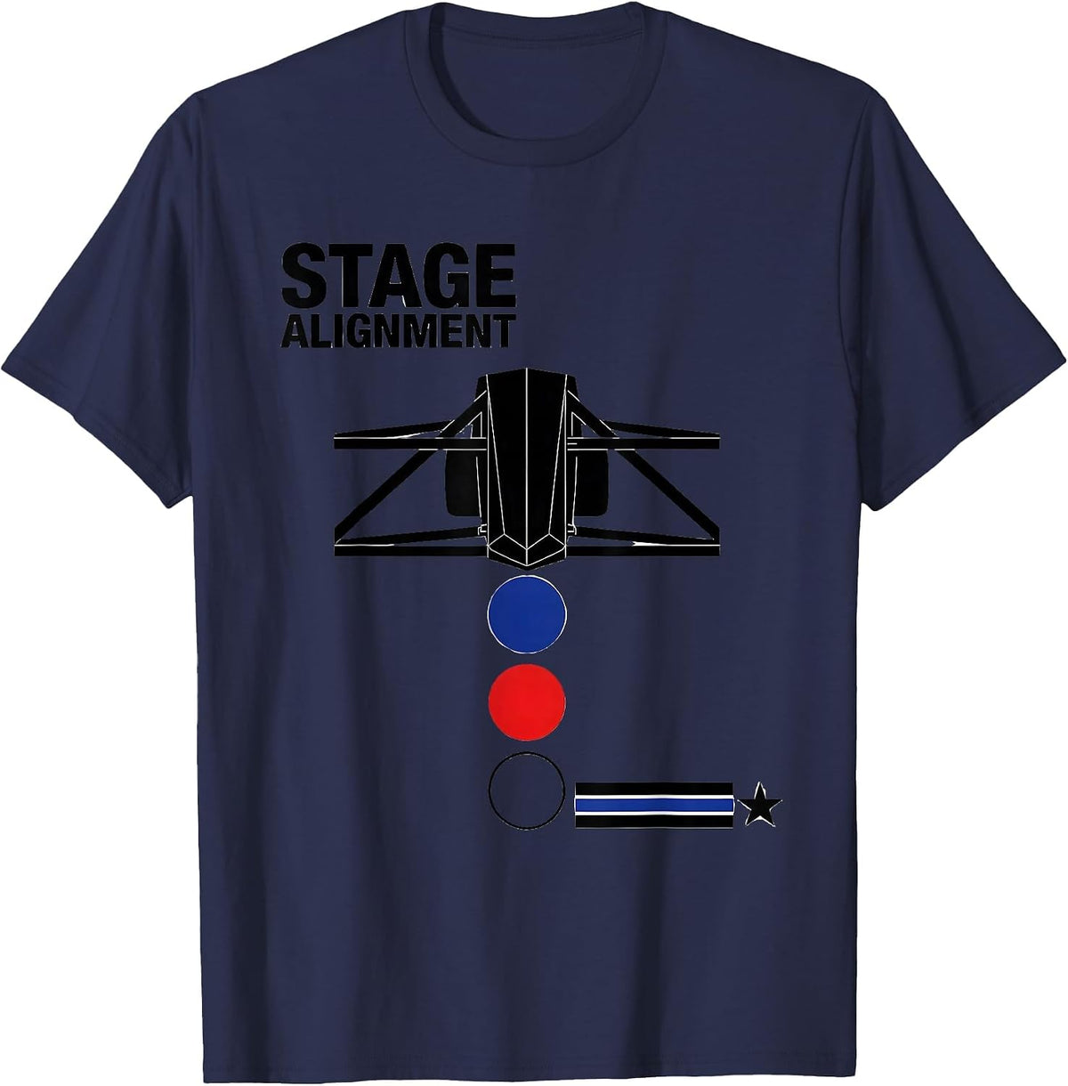 Men's Stage Alignment Swiss International RC Car Drag Racing T-Shirt - Navy Blue