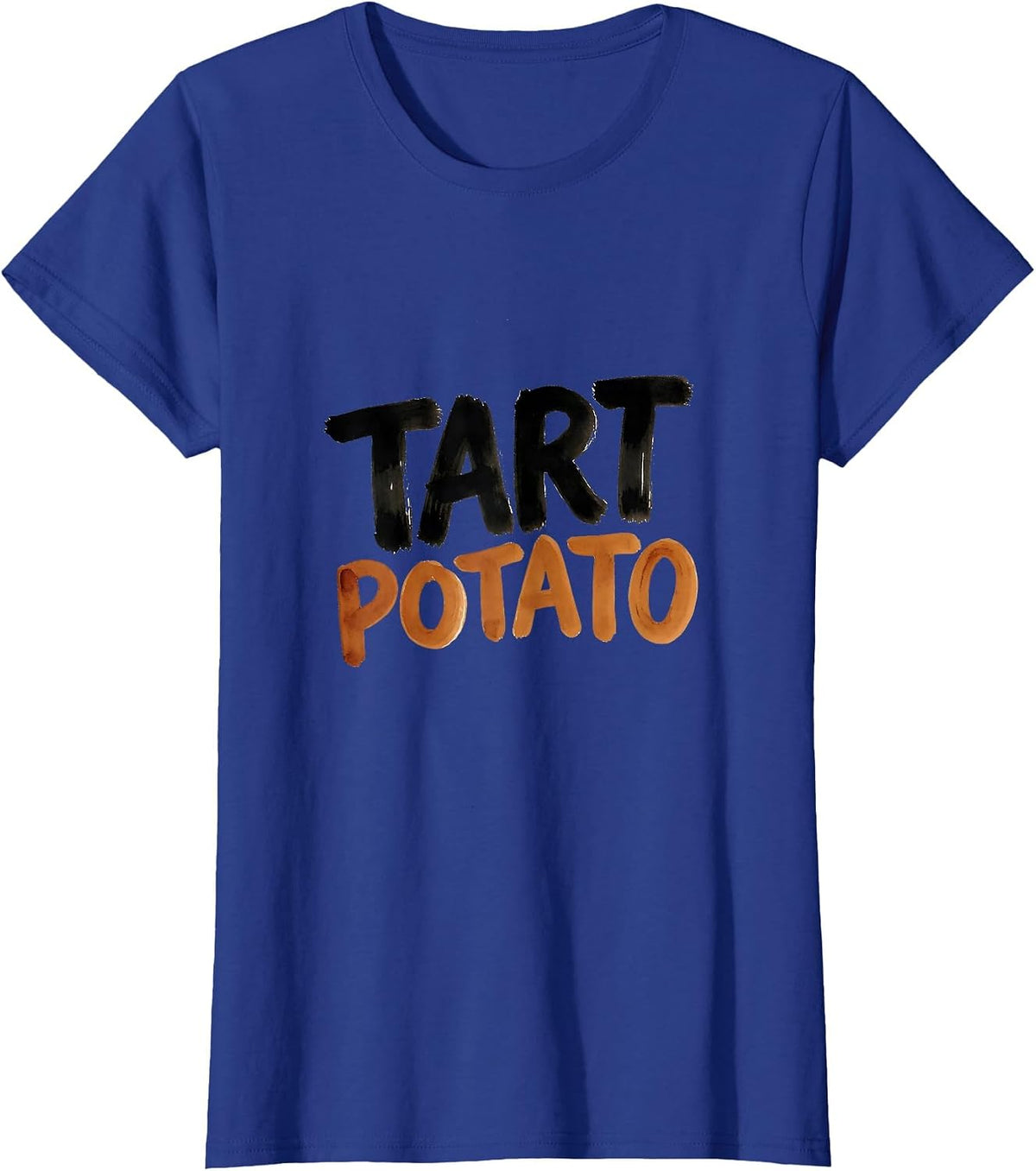 Women's Tart Potato Funny Couples Thanksgiving Matching T-Shirt - Royal Blue