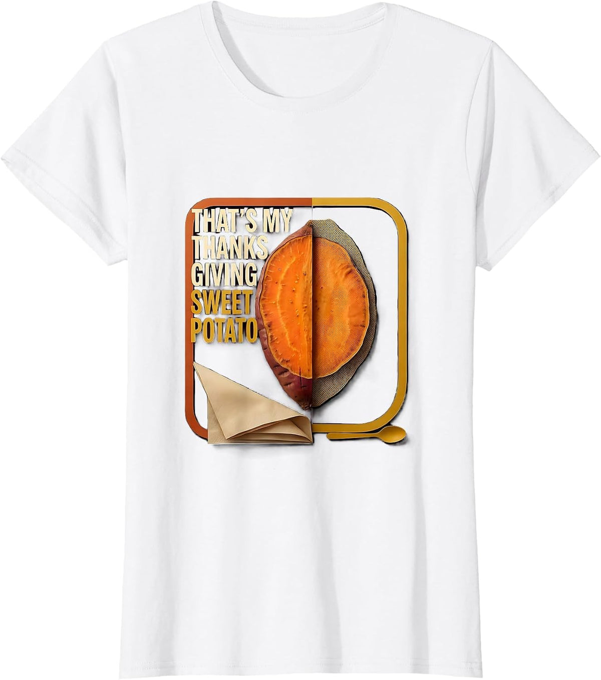 That's My Thanksgiving Sweet Potato Funny Couples Matching T-Shirt - White
