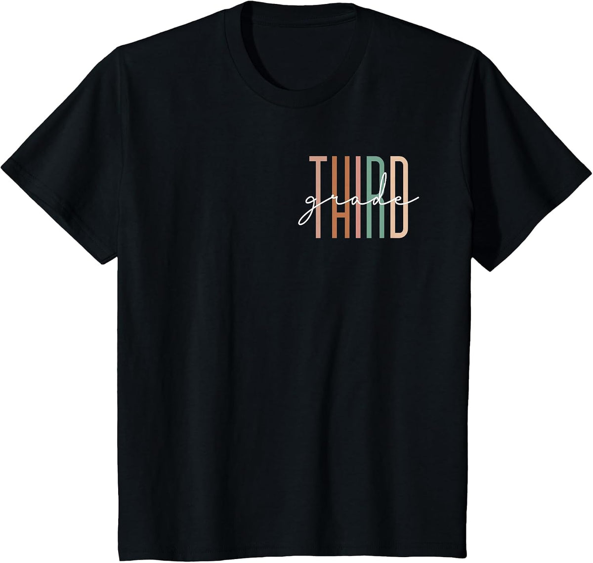 Third Grade Girls Boys Teacher Team 3rd Grade Squad T-Shirt - Black