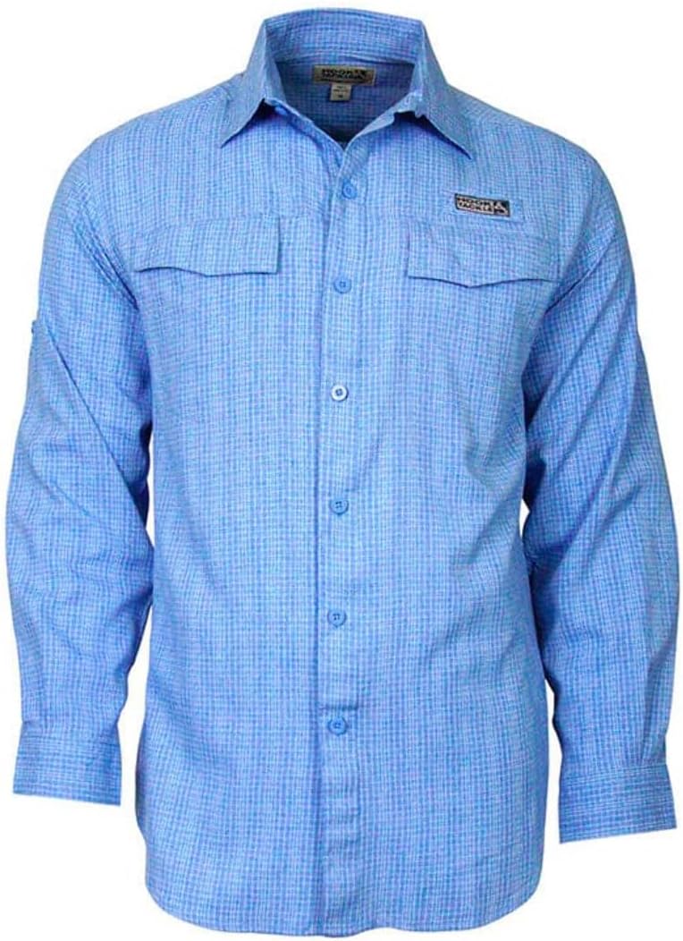 Hook & Tackle Men's Sealand Long Sleeve UV Vented Fishing Shirt - Waterfall