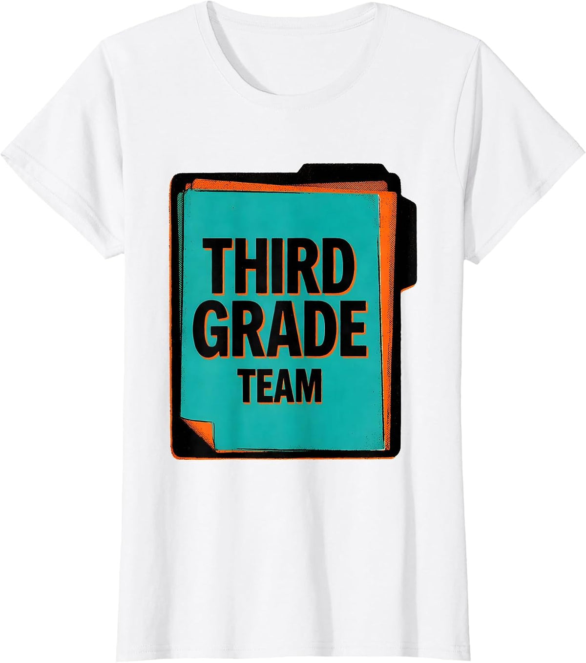 Third Grade Team Risograph Teacher Crew Back To School Gift T-Shirt - White