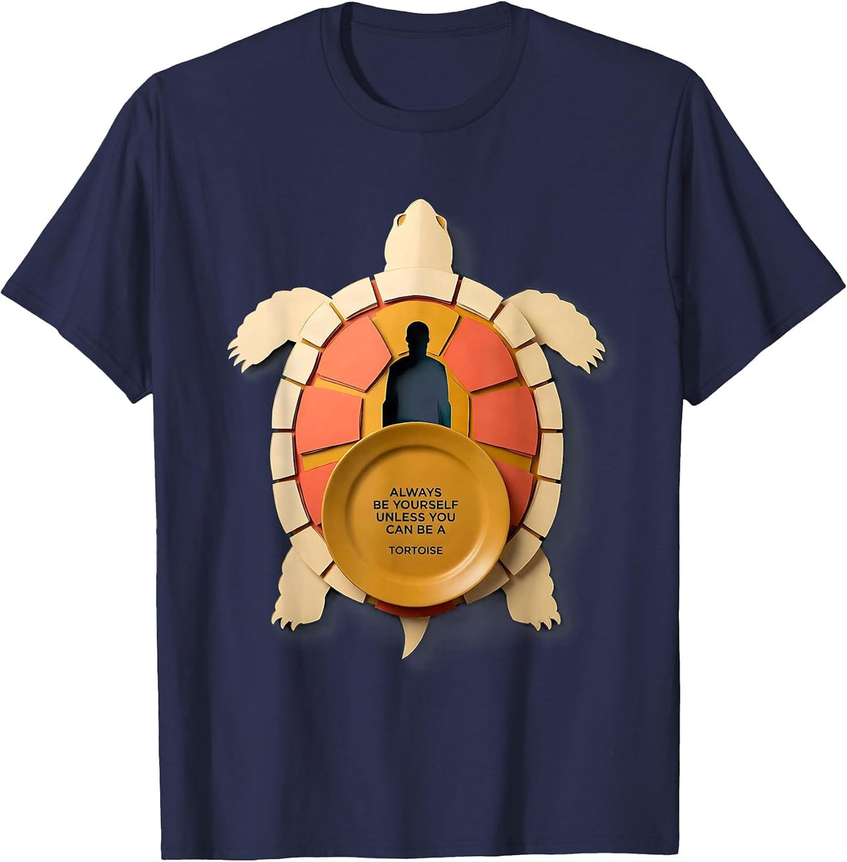 Men's Always Be Yourself Unless You Can Be A Tortoise Funny T-Shirt - Navy Blue