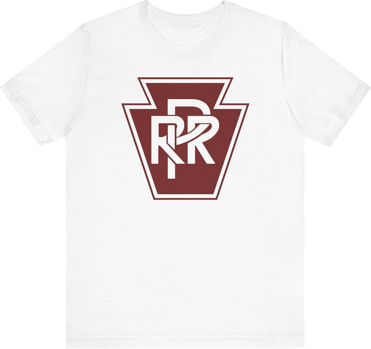 Pennsylvania Railroad Logo T-Shirt | Heather Bend - White